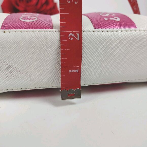 Deadstock Rare Cute Pink & White Guess Factory Logo-Tape Mini Tote Crossbody bag - Picture 16 of 16